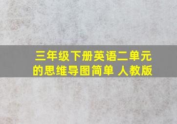 三年级下册英语二单元的思维导图简单 人教版